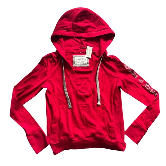 NWT 2010 Deadstock Hooded Long Sleeve V Neck size Medium - Picture 3 of 11